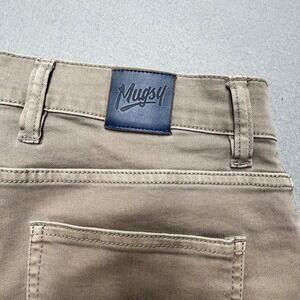 Mugsy Bucks Men Chino Pant Tan Khaki Stretch Slim Straight tag'd 32x34(fit 30x32